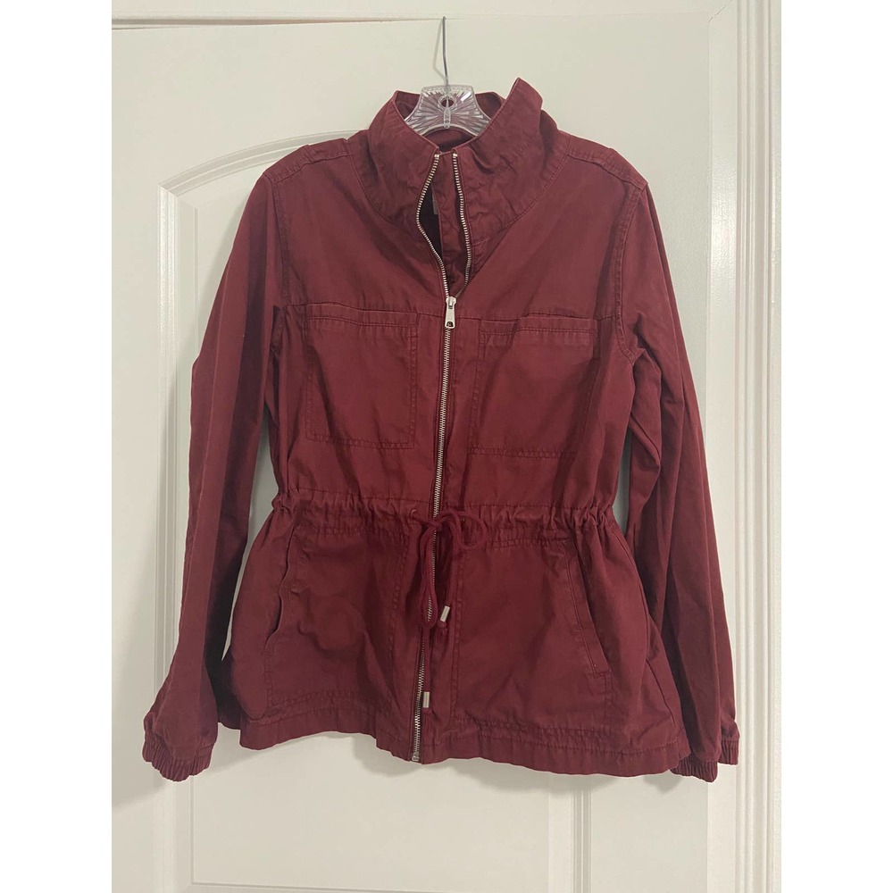 OLD NAVY Large Burgundy Red Trench Jacket